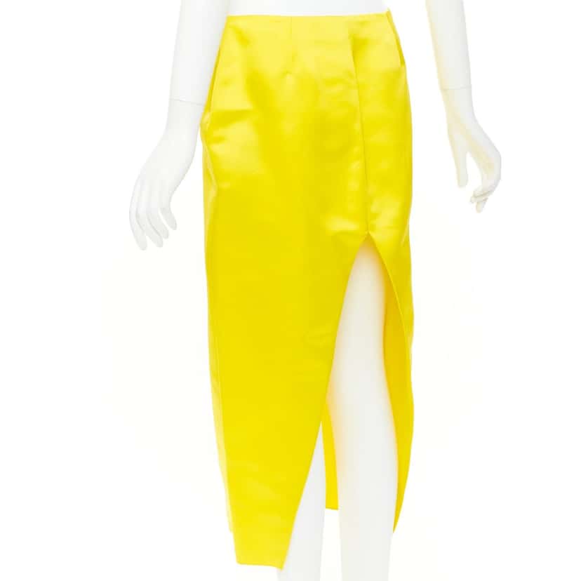 Prada Skirt Yellow Silk Never worn, with tag - Box View