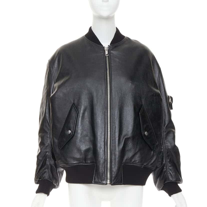 Prada Coat Black Leather Never worn, with tag - Front View