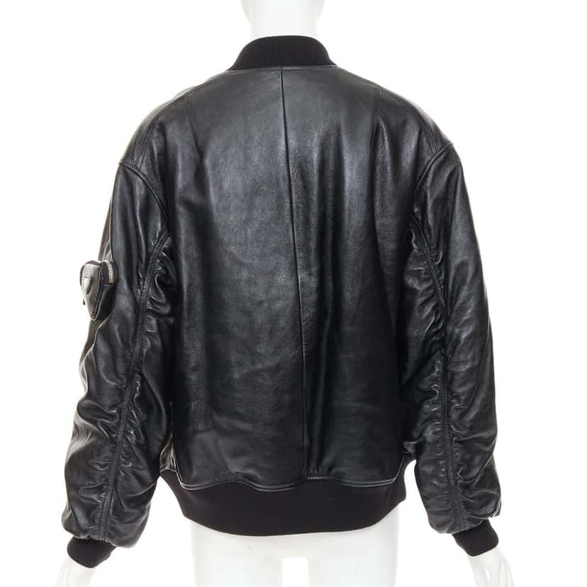 Prada Coat Black Leather Never worn, with tag - Box View