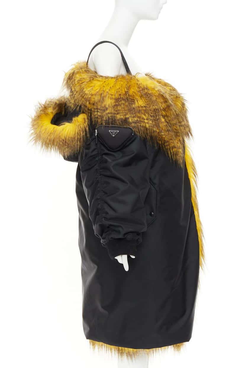 Prada Coat Black Never worn, with tag - Model View