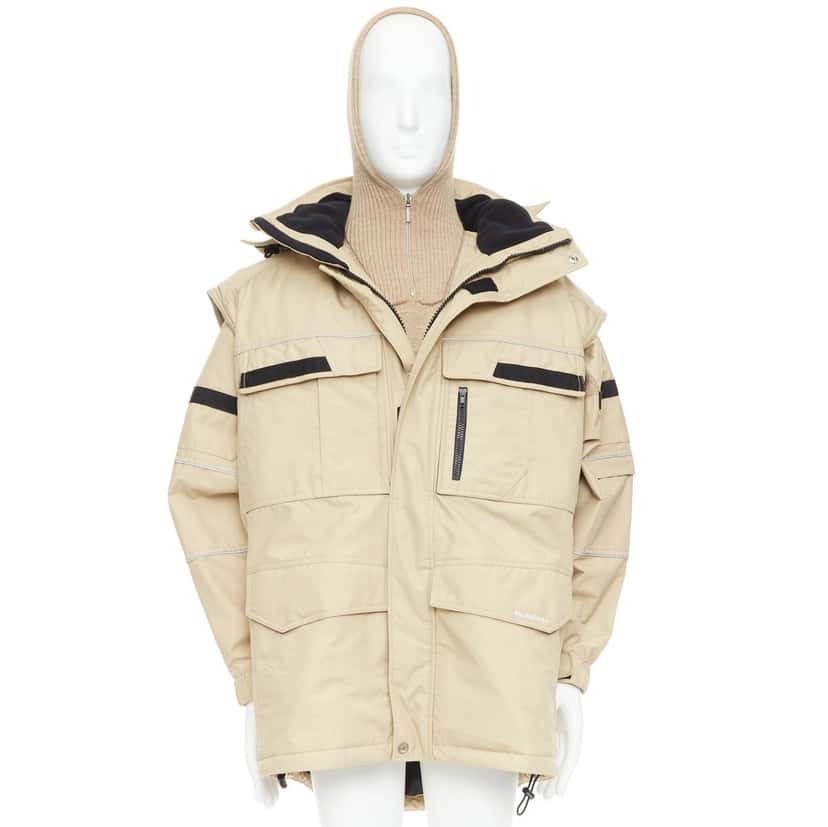 Balenciaga Coat Beige Polyester Very good condition - Front View