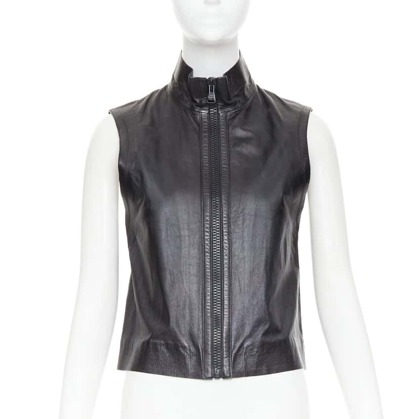 Louis Vuitton Jacket Black Leather Good condition - Inside View
