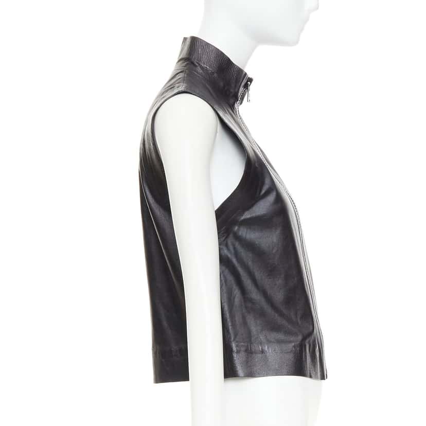 Louis Vuitton Jacket Black Leather Good condition - Box View