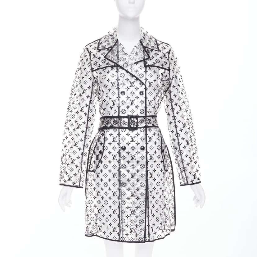 Louis Vuitton Coat Black Polyester Fair condition - Front View