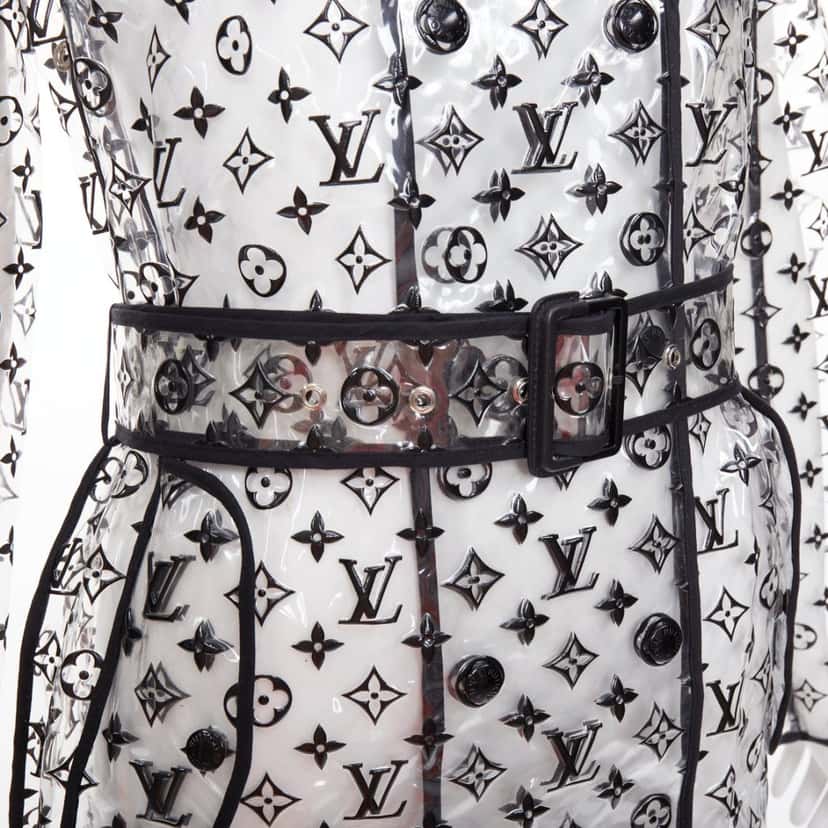 Louis Vuitton Coat Black Polyester Fair condition - Back View