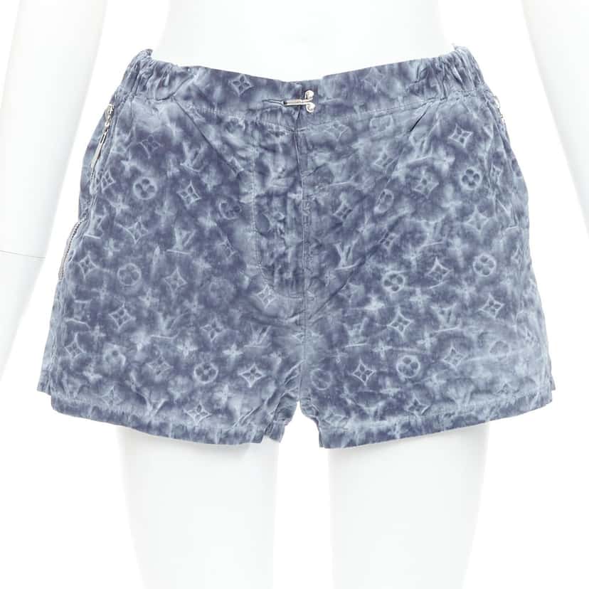 Louis Vuitton Shorts Blue Polyester Very good condition - Front View