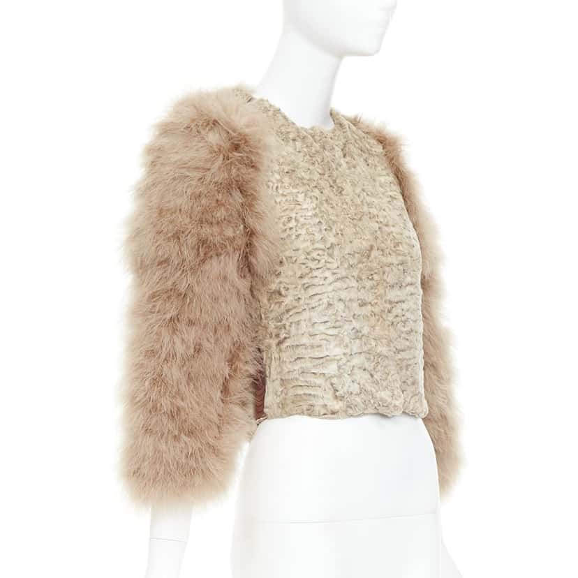 Givenchy Jacket Beige Fur Very good condition - Model View