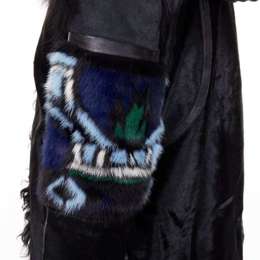 Emilio Pucci Coat Black Fur Very good condition - Back View