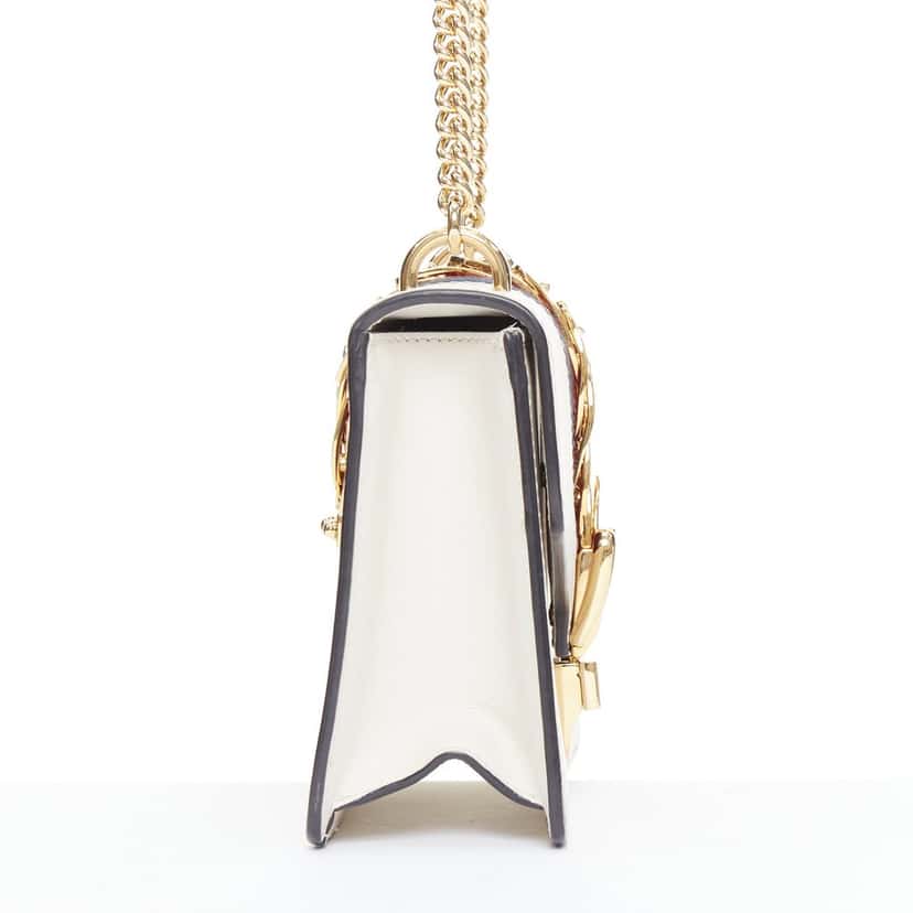 Gucci Sylvie Small White Leather Fair condition - Model View