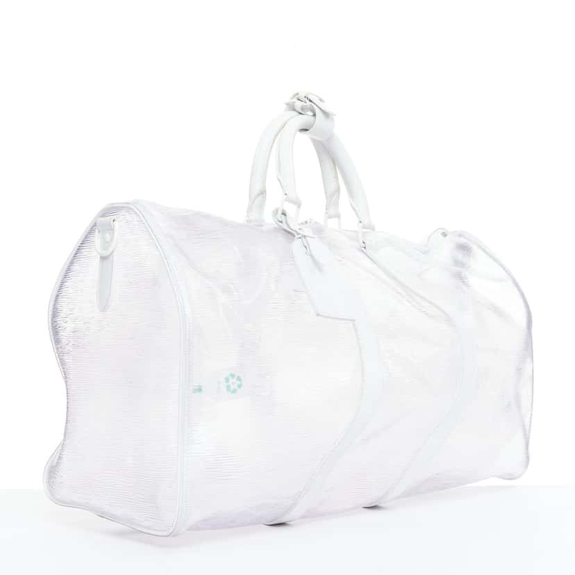 Louis Vuitton Keepall Bandouliere 50 White Plastic Fair condition - Inside View