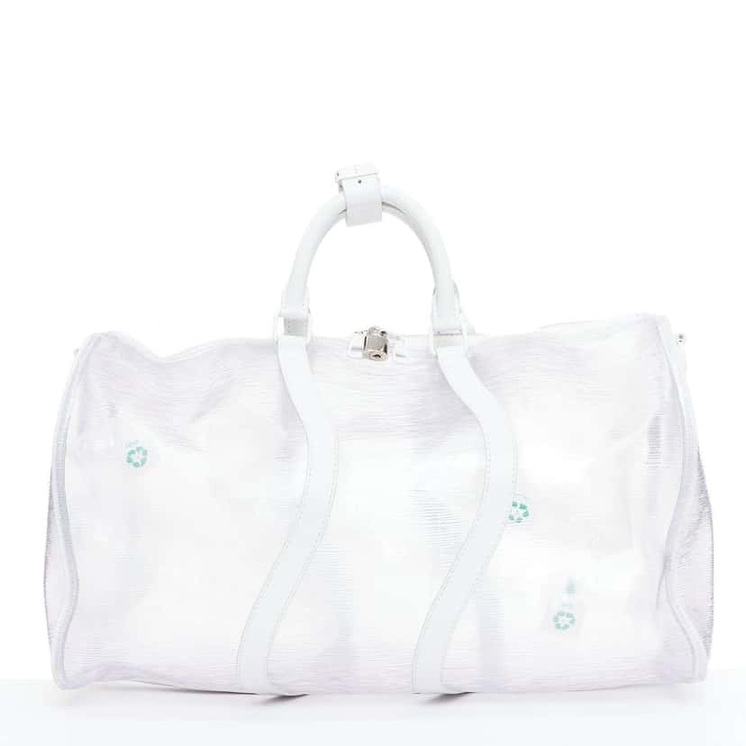 Louis Vuitton Keepall Bandouliere 50 White Plastic Fair condition - Box View