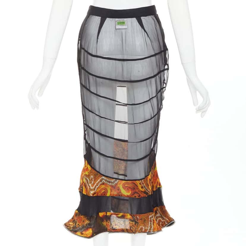 Givenchy Skirt Black Silk Fair condition - Box View