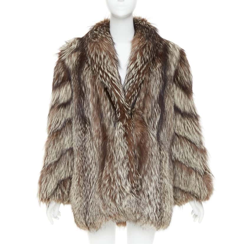 No Brand Coat Brown Fur Very good condition - Front View