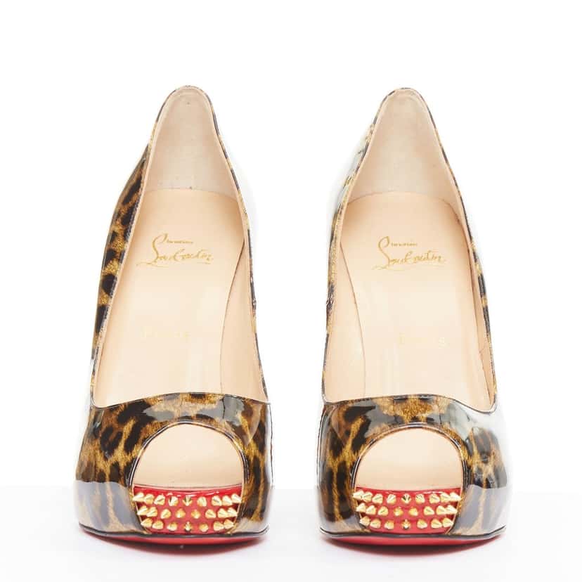 Christian Louboutin Very Prive Spikes 120 Brown Leather Very good condition - Inside View
