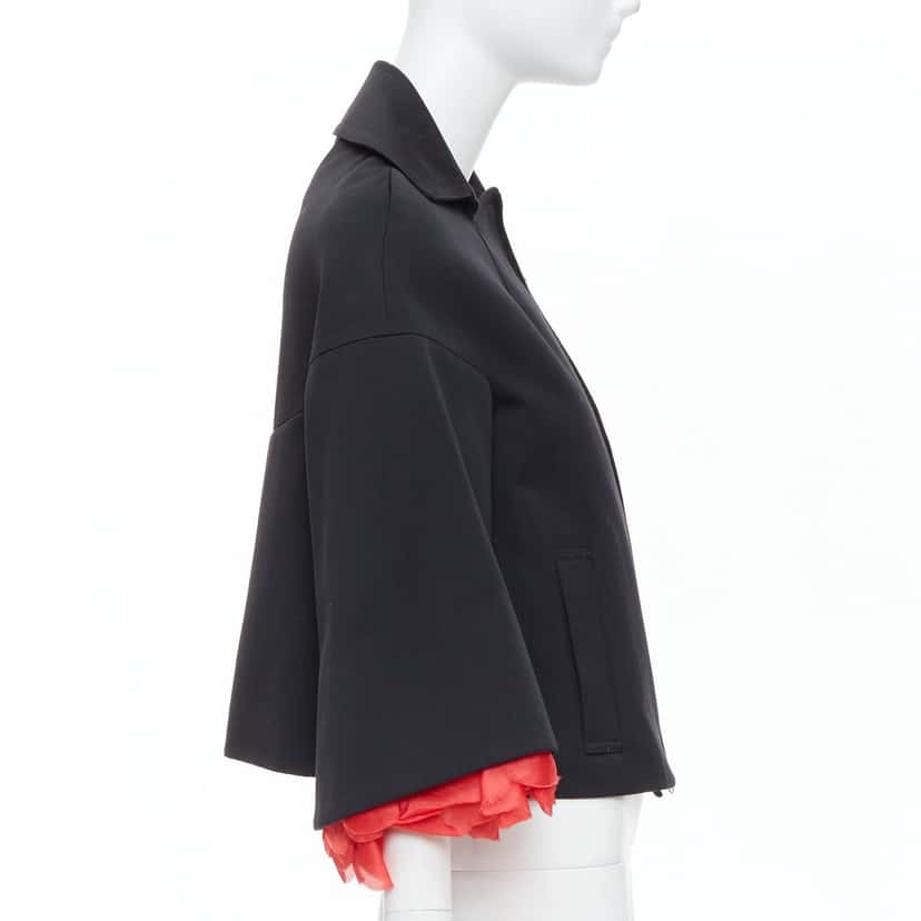 Keita Maruyama Red Biker Jacket Black Wool Never worn - Box View