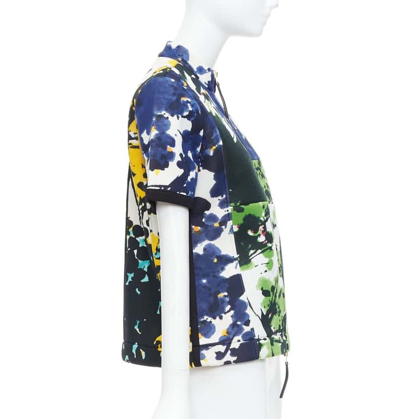 Marni Multicolor Leather Coat MultiColor Viscose Never worn - Model View