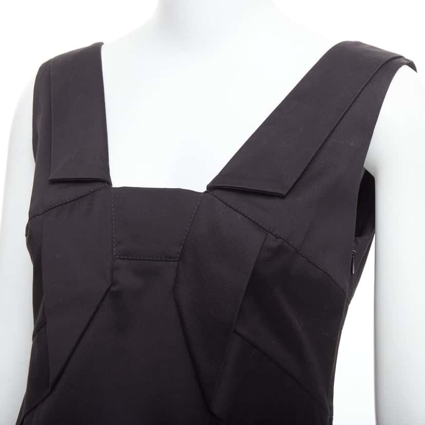 Gucci Origami Pleat Dress Black Cotton Very good condition - Back View