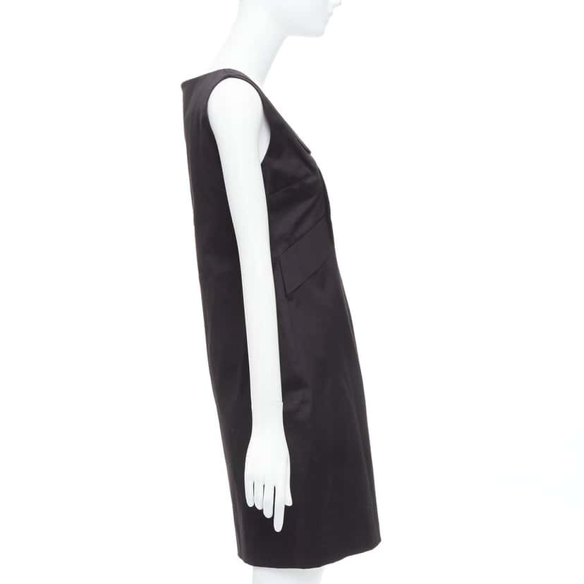 Gucci Origami Pleat Dress Black Cotton Very good condition - Model View