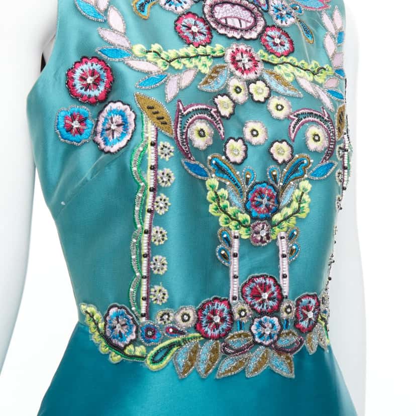 Marchesa Mikado Blue Polyester Good condition - Back View