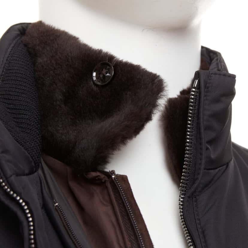 Brioni Coat Black Polyester Very good condition - Back View