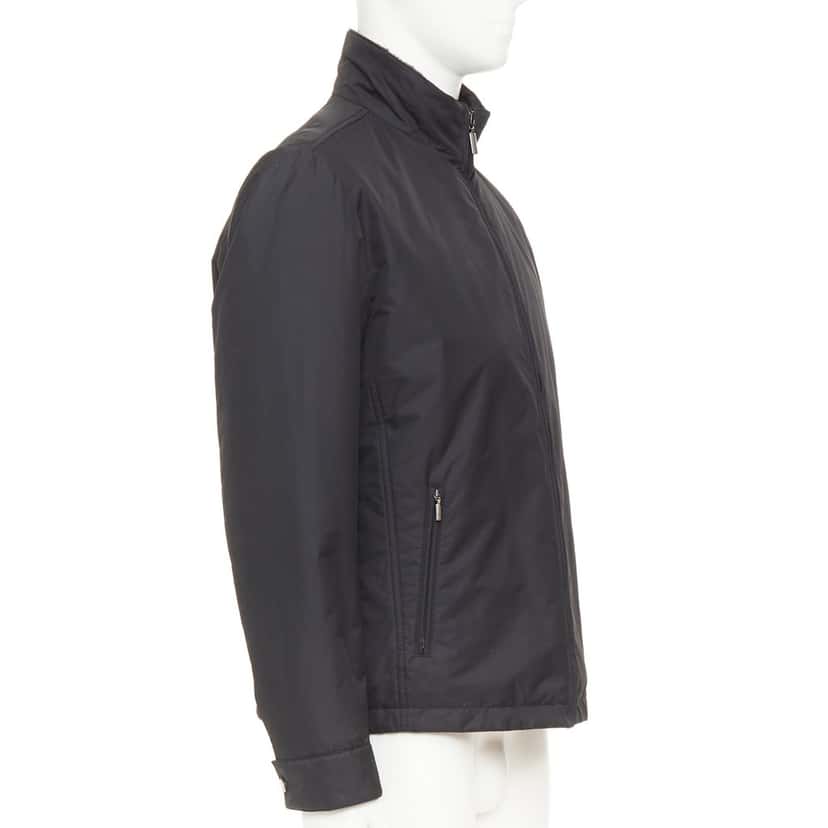 Brioni Coat Black Polyester Very good condition - Model View