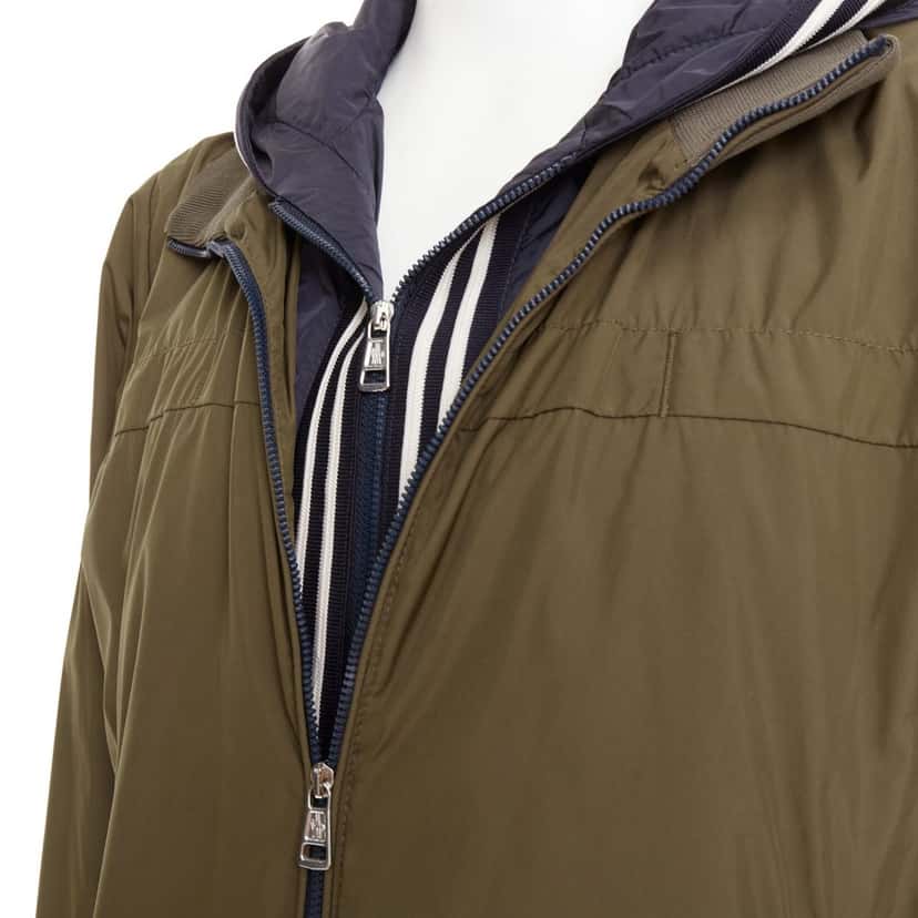 Moncler Albert Giubbotto Green Very good condition - Back View