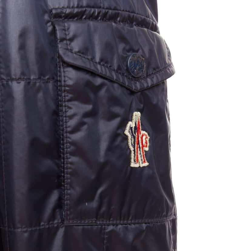 Moncler Sauldre Giubbotto Navy Good condition - Back View