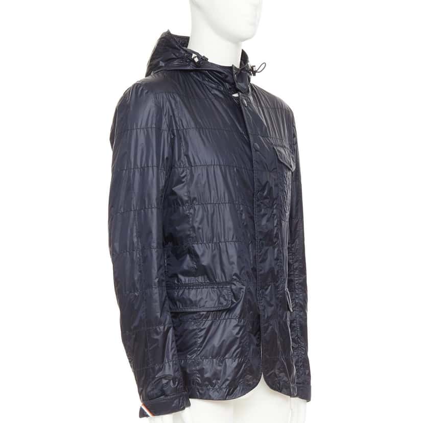 Moncler Sauldre Giubbotto Navy Good condition - Model View