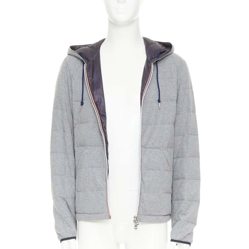 Moncler Lefort Giubbotto Grey Cotton Very good condition - Inside View