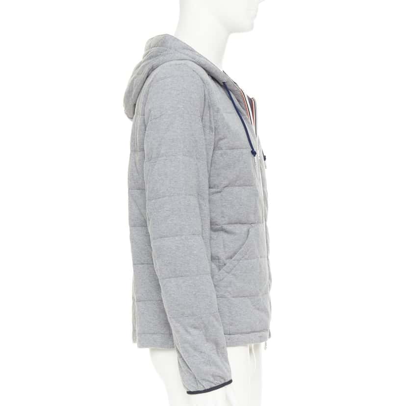 Moncler Lefort Giubbotto Grey Cotton Very good condition - Box View