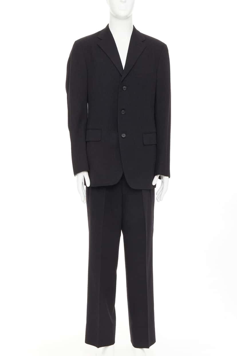 Issey Miyake Jacket Black Wool Very good condition - Front View