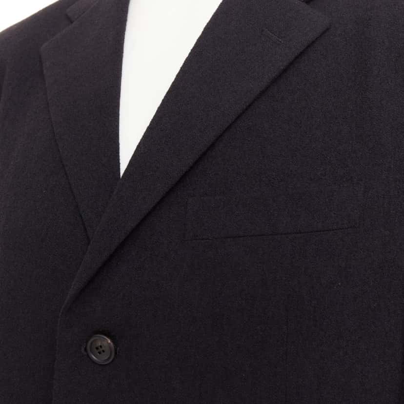 Issey Miyake Jacket Black Wool Very good condition - Back View