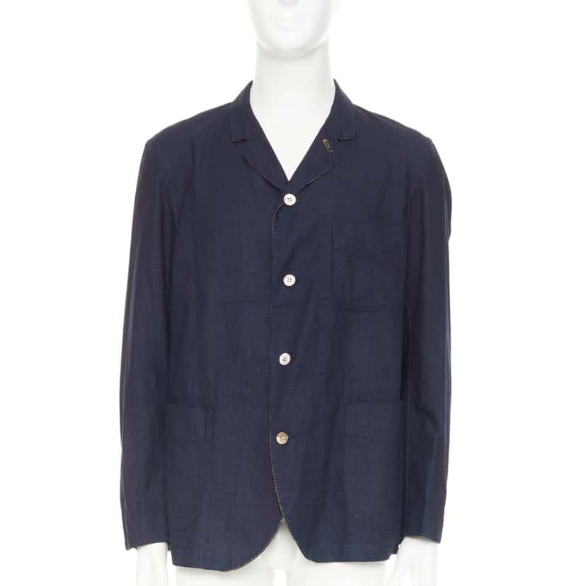 45R Jacket Blue Cotton Very good condition - Front View