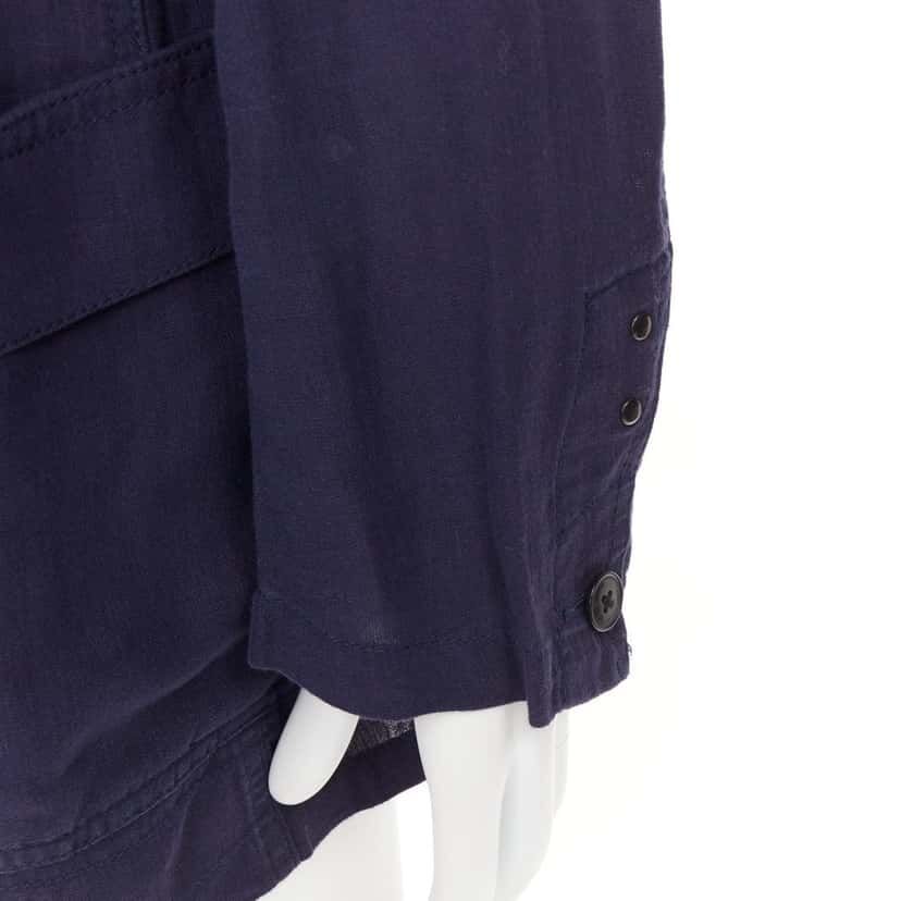 Y's Yohji Yamamoto Jacket Blue Linen Good condition - Back View