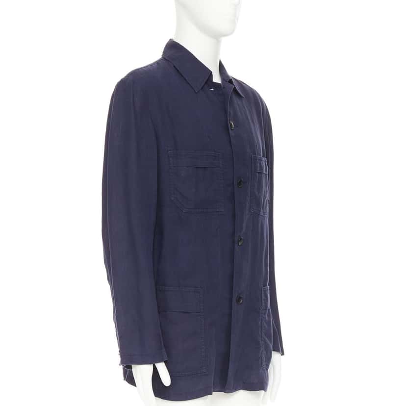Y's Yohji Yamamoto Jacket Blue Linen Good condition - Inside View