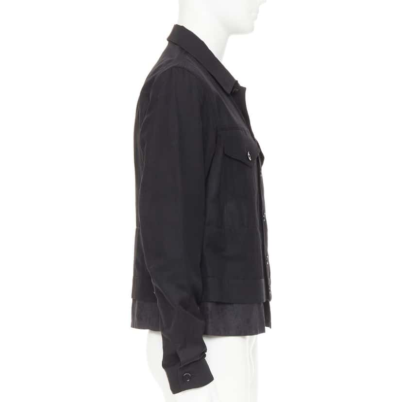 Yohji Yamamoto Jacket Black Wool Very good condition - Model View