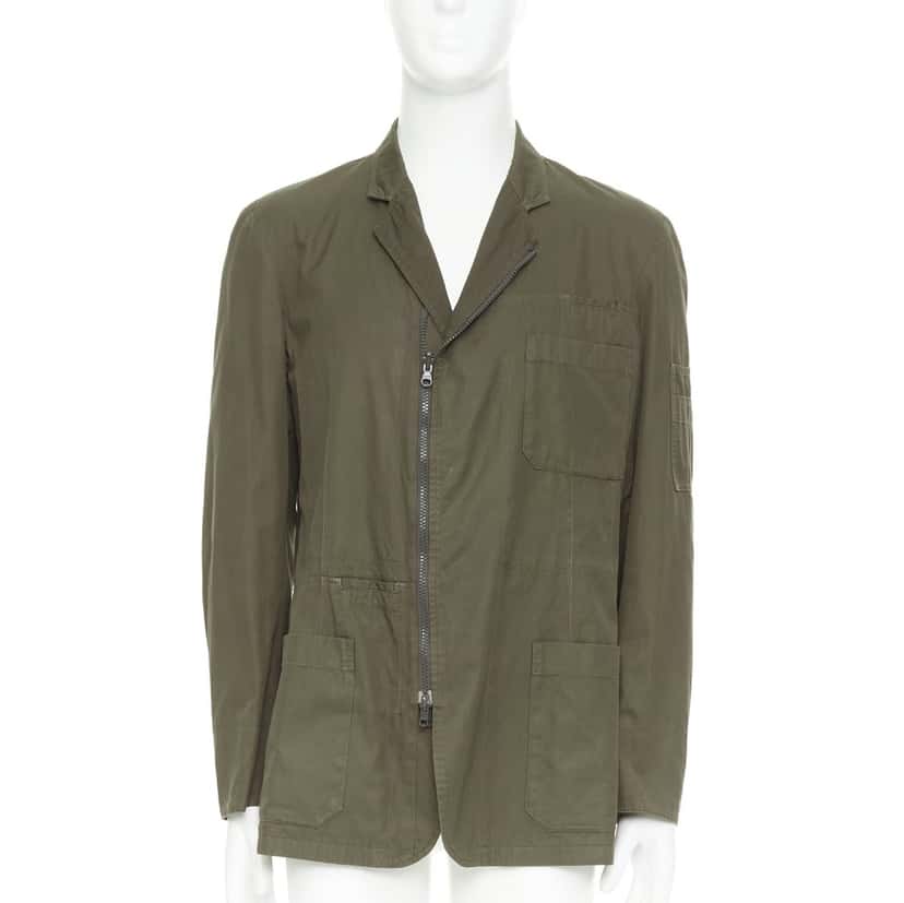 Y's Yohji Yamamoto Jacket Green Cotton Fair condition - Front View