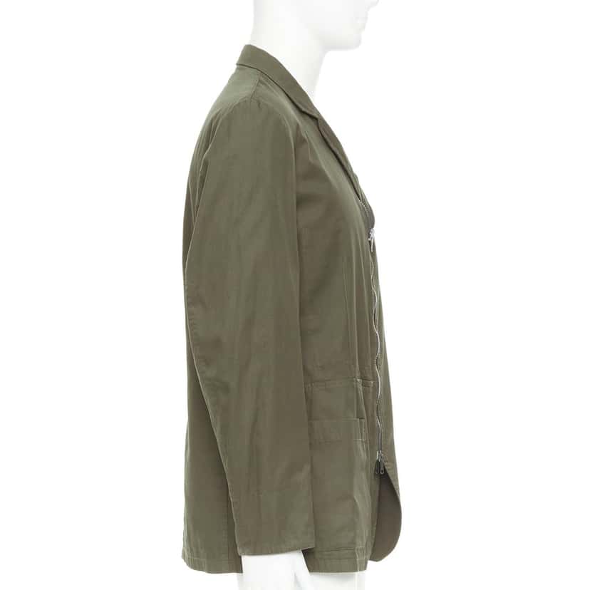 Y's Yohji Yamamoto Jacket Green Cotton Fair condition - Model View