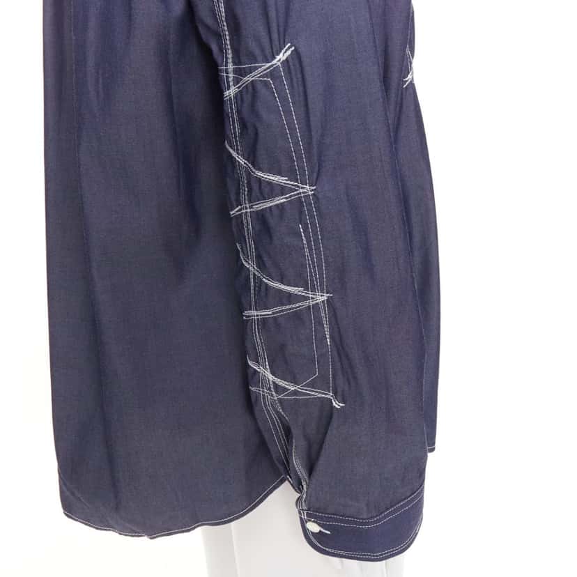Junya Watanabe Top Navy Cotton Never worn, with tag - Back View