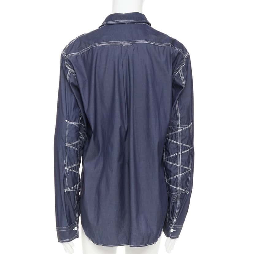 Junya Watanabe Top Navy Cotton Never worn, with tag - Box View