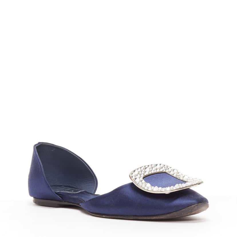 Roger Vivier Chips Strass Navy Very good condition - Inside View