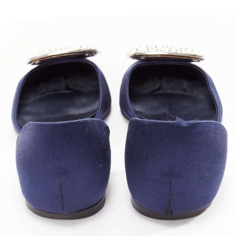 Roger Vivier Chips Strass Navy Very good condition - Box View
