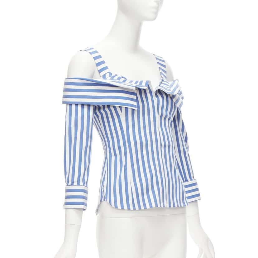 Monse Striped Corset Top White Polyester Very good condition - Front View