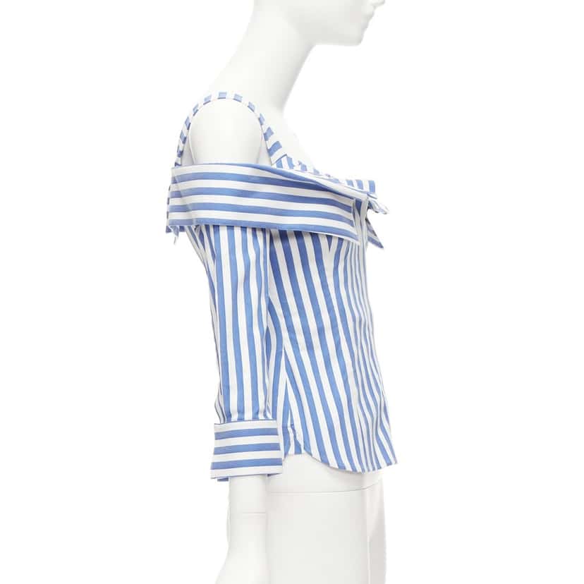 Monse Striped Corset Top White Polyester Very good condition - Model View