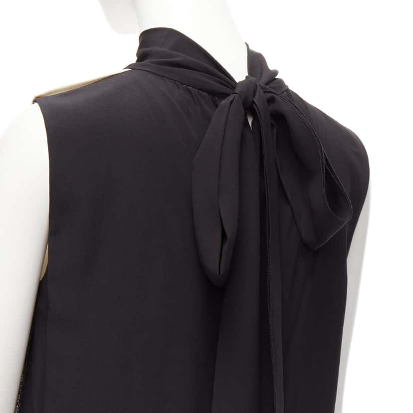 D&G Lace Side Trim Dress Black Silk Very good condition - Back View