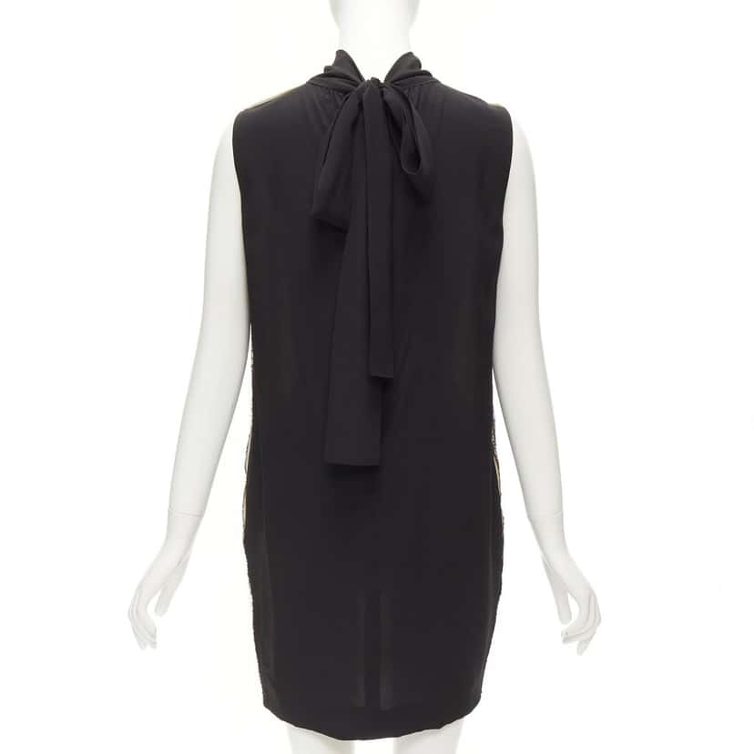 D&G Lace Side Trim Dress Black Silk Very good condition - Box View