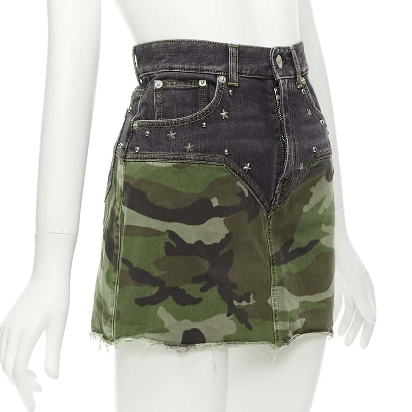 Saint Laurent Star Studded Skirt Blue Very good condition - Inside View