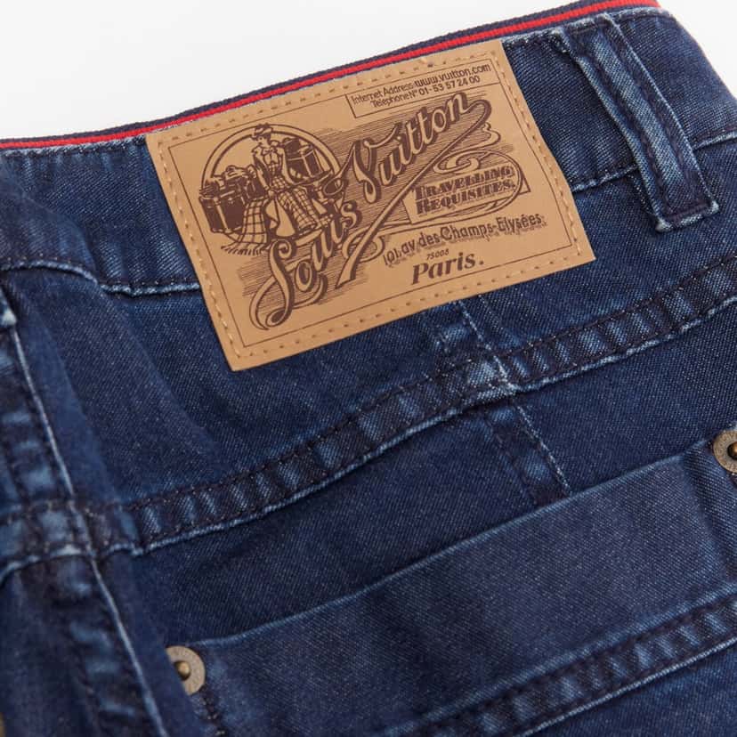 Louis Vuitton Patchwork Moto Jeans Blue Cotton Very good condition - Back View