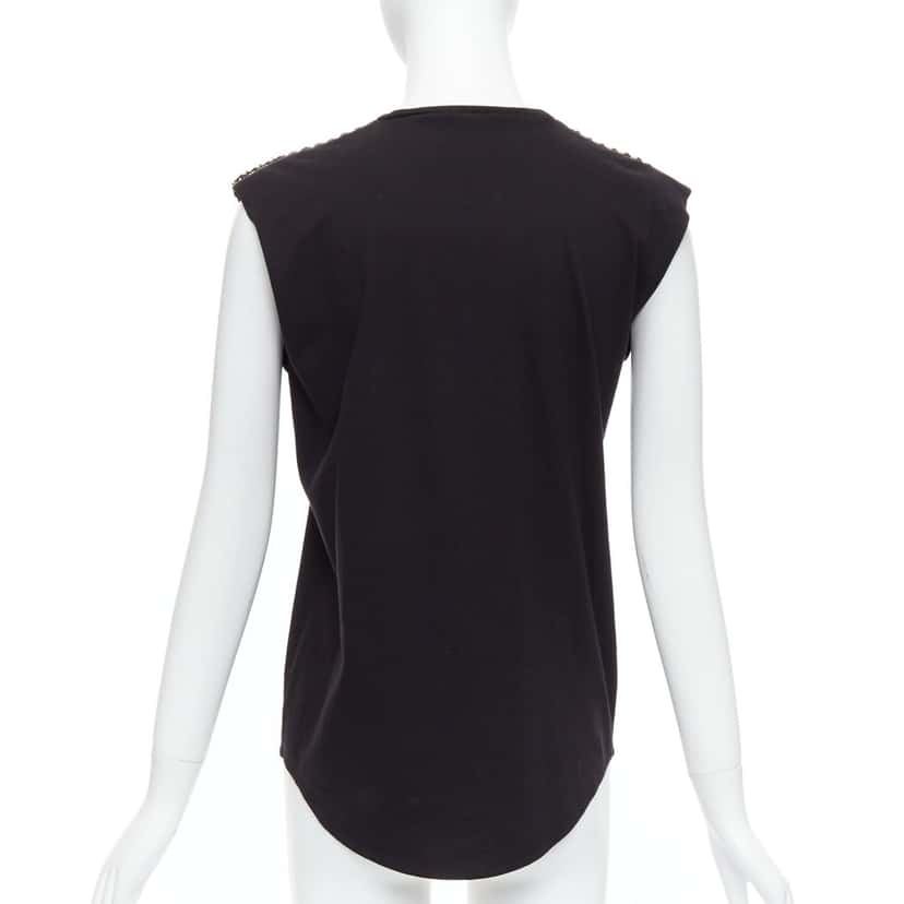 Balmain Chain Leather Tank Black Cotton Very good condition - Box View