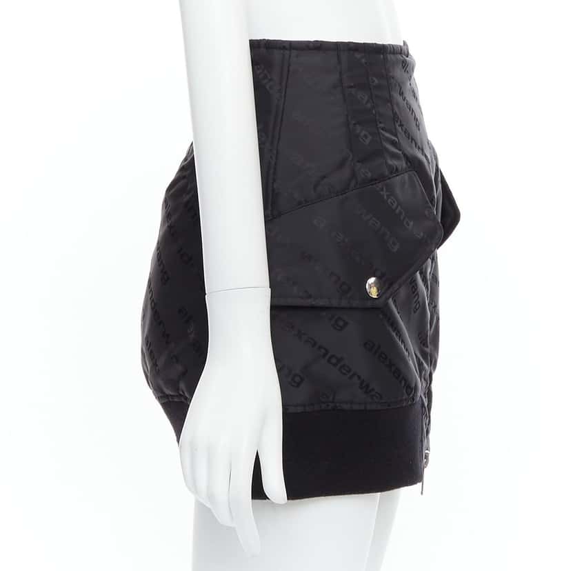 Alexander Wang Bomber Mini Skirt Black Very good condition - Inside View